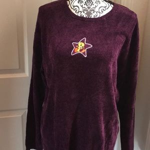 Warner Bros. V-neck Tweety pie longsleeve sweater